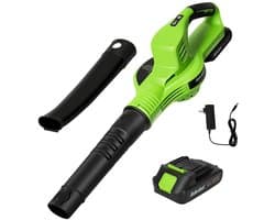 Bladblazer - Bladblazers met Accu - Stofzuiger - Draadloze - Elektrische - 21V - 3000W - Tuinreiniger met 1 Accu, Compatibel met 18V Batterijsystemen