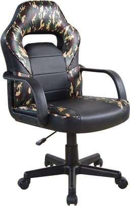 Gamestoel Thomas junior - bureaustoel - hoogte verstelbaar - camouflage — thumbnail 1