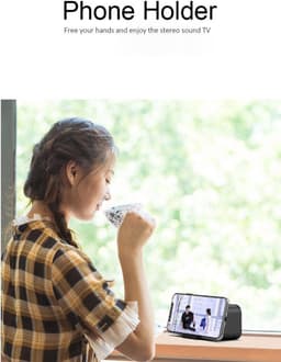 Digitale wekker met bluetooth speaker, radio, spiegel en TF ingang. zwart — thumbnail 4