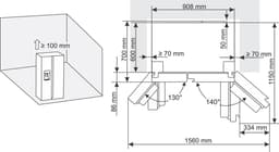 Hisense RS5P535NTFE vrijstaande koel-vriescombinatie - 535 liter capaciteit - Side-by-Side - NoFrost - roestvrij staal — thumbnail 4