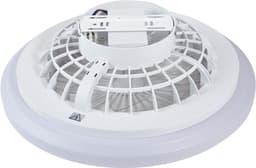 QAZQA clemo - Stille LED Plafondventilator met Verlichting | Lamp en Afstandsbediening - 1 lichts - Ø 48.5 cm - Wit - Woonkamer | Slaapkamer | Keuken — thumbnail 4