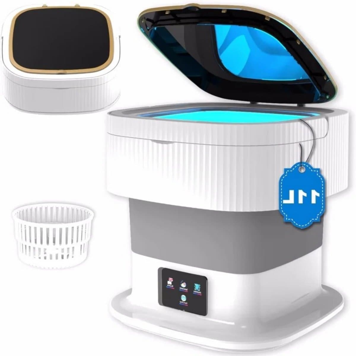Mini Wasmachine met Centrifuge - Voor Kleine Wasgoed - Meerdere Programma's - — afbeelding 1