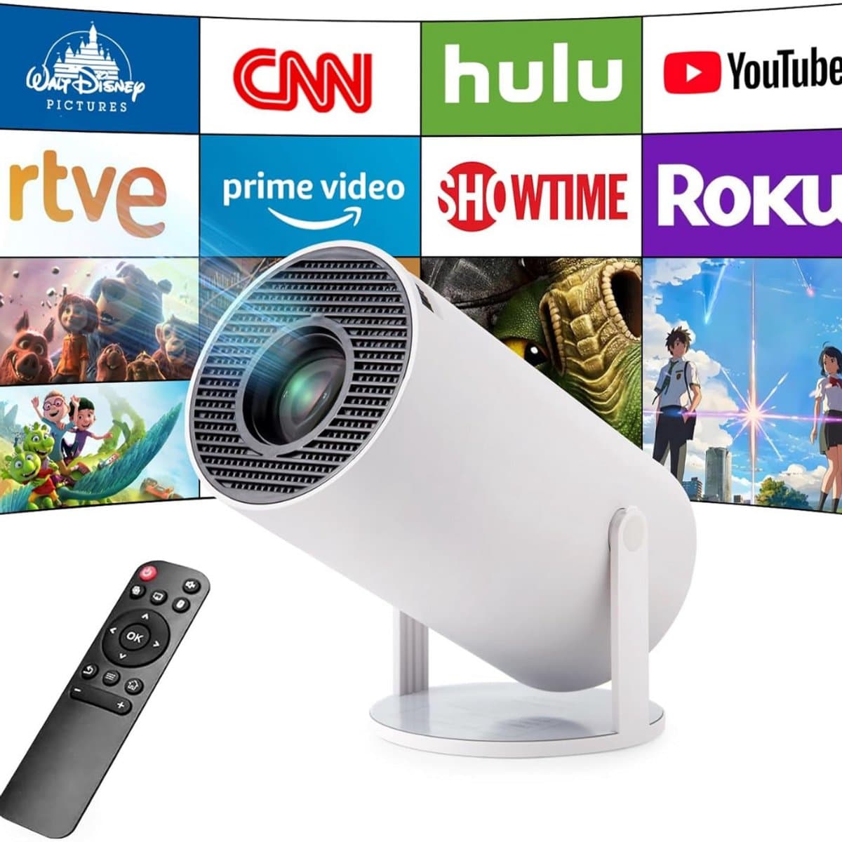 Mini beamer - Projector - Beamerscherm - Projectiescherm - Outdoor & Indoor Projector - — afbeelding 1