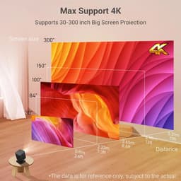 BYINTEK P19 – Portable Video Projector – 3D – Android 9.0 – WiFi & Bluetooth – 7800mAh Batterij – Tot 200 Inch Projectie — thumbnail 3