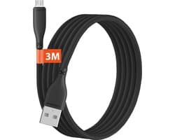 Xssive Micro USB oplader kabel - geschikt voor E-reader, powerbank & meer - 3 meter extra lang