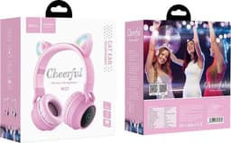 Hoco Draadloze Kinder Koptelefoon Kattenoren Roze — thumbnail 2