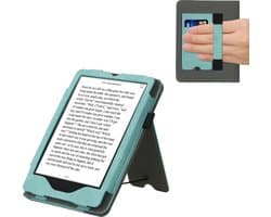 kwmobile flip cover voor e-reader - geschikt voor Amazon Kindle Paperwhite 11. Generation 2021 - Van imitatieleer en -suède - In mintgroen / donkergrijs
