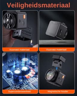 DD Dashcam voor Auto voor en Achter - Achter Draadloos - HDR Night Vision - 13x7x5cm - Zwart — thumbnail 4