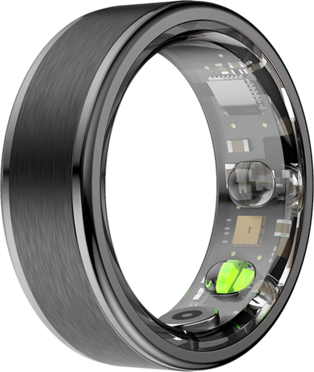 Kuno Ring 1 - Slimme ring - Smart Wearable - Health Ring - Slaap Tracker - Hartslagmeter - Stappenteller - Fitness en Activiteiten Tracker - Calorieen Bijhouden - Geen Abbonement - Waterdicht - voor Mannen en Vrouwen - Zwart - Maat #9 — afbeelding 1