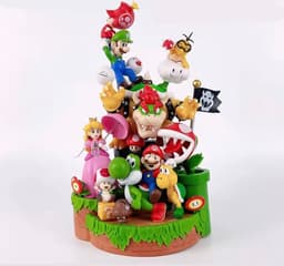 28Cm Model Met Super Mario Thema - Actie Figuur - Speelgoed Figuren - Bowser, Yoshi, Luigi, Mario, Peach, Toad, Lakitu, Koopa Troopa, Piranha Plant & Goomba - Beeldje - Model - Collectie - Verzameling - Cadeau - Speelgoed — thumbnail 1