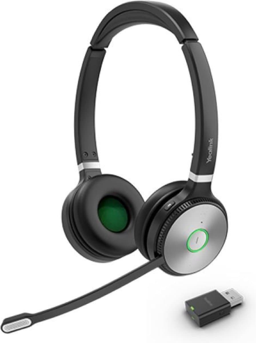 Yealink WH62 Portable Headset Draadloos Hoofdband Oproepen/muziek Zwart, Grijs — afbeelding 1