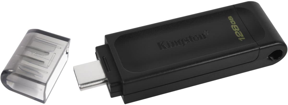 Kingston USB Stick 128GB - DataTraveler 70 - USB-C 3.2 - 100 MB/s — afbeelding 1