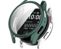 YONO Hoesje geschikt voor Samsung Galaxy Watch 7 - 44mm - Screenprotector - TPU - Groen