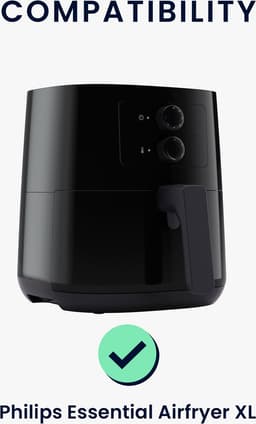 kwmobile heteluchtfriteuse beschermhoes geschikt voor Philips Essential Airfryer XL - Kunststof hoes voor friteuse in lichtgrijs — thumbnail 5