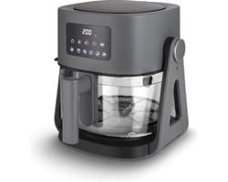 Glass&Grill Airfryer 3 in 1 5500BG 5,5L Heteluchtfriteuse met Glas Frituurmand 6 Programma's Handmatige Instelling Grill en Braadpan Functie