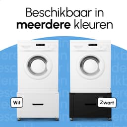Bodo® - Wasmachine Verhoger - Kast - Ombouw met Lade - Zwart - 61x58x44-48cm — thumbnail 3