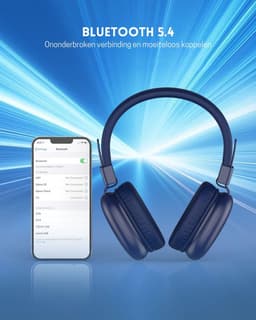 StayPowered Kinderkoptelefoon - Veilig Luisteren en Comfort voor Elk Moment - Instelbaar Volume - 50 Uur Batterij - Bluetooth 5.4 - Ingebouwde Microfoon - Opvouwbaar en Licht - Blauw - Levering Sneller dan Aangegeven! — thumbnail 5