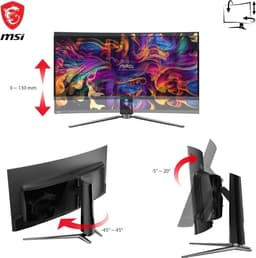 MSI MAG 341CQP QD-OLED - Curved UWQHD Gaming Monitor - 175hz - 34 inch - USB-C — thumbnail 6