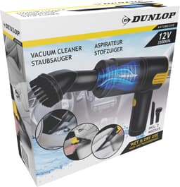 Dunlop Auto Stofzuiger - 12V Aansteker Aansluiting - Nat en Droog - Spleet- en Borstelmondstuk - 3 Meter Kabel - Auto Accessories - Zwart/Geel — thumbnail 5