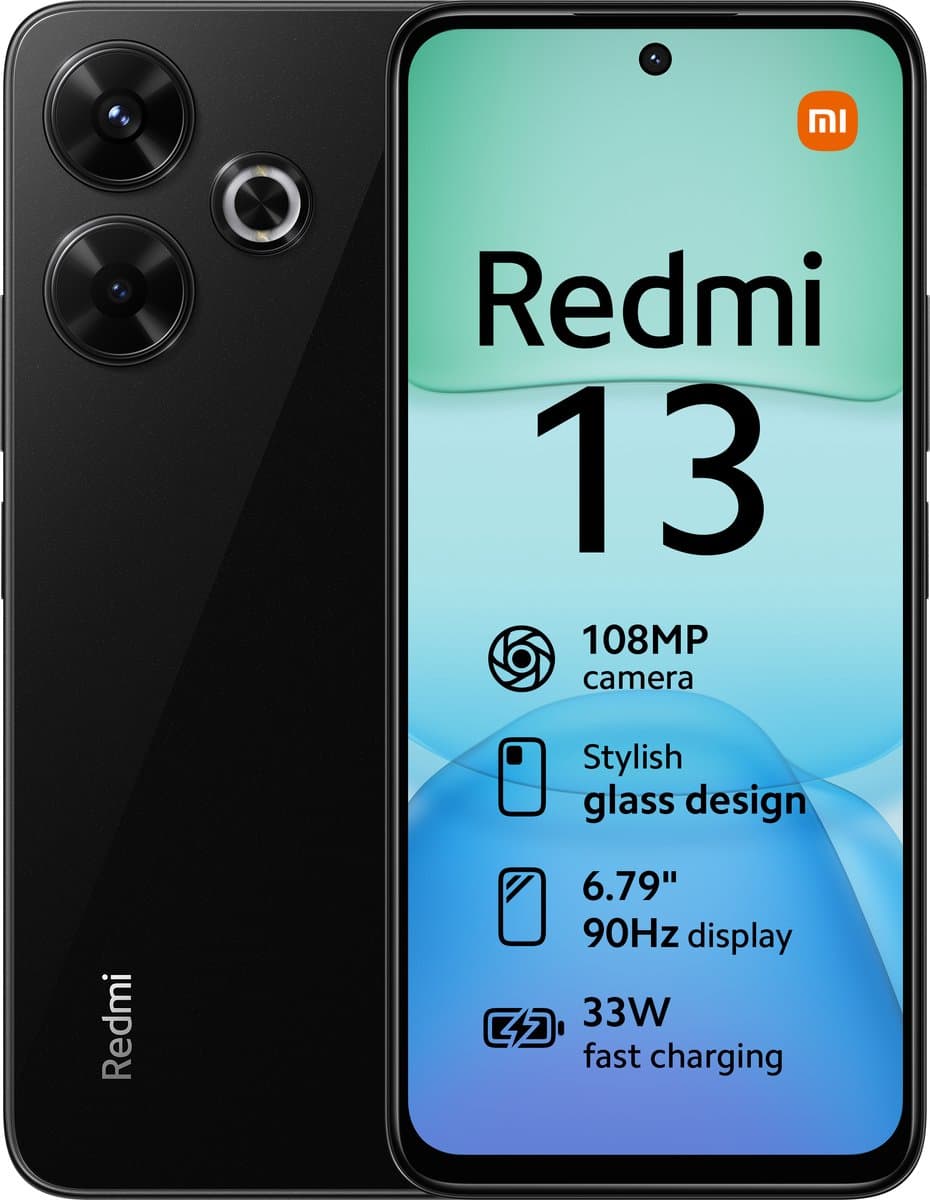 Xiaomi Redmi 13 - 8GB/256GB - Midnight Zwart — afbeelding 1