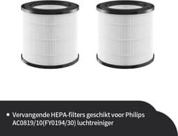 Replacements® filters geschikt voor Philips 800 series AC0820/30 of AC0819/10, zilver luchtreiniger - 2 stuks — thumbnail 2
