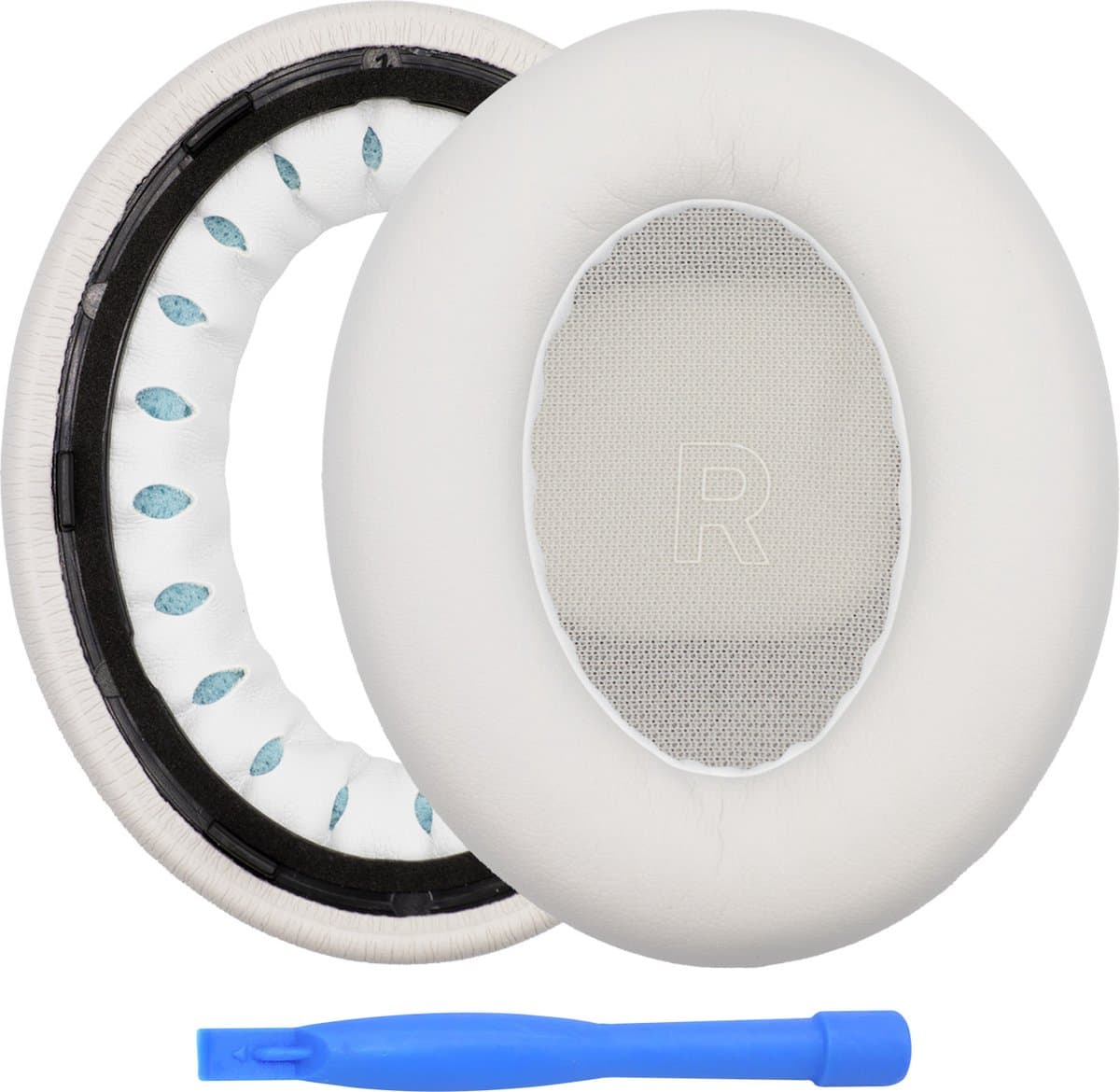 MMOBIEL Vervangende Oorkussens Geschikt voor Bose QuietComfort Ultra Wireless Noise Cancelling Hoofdtelefoons – Memory Foam en Protein PU Koptelefoon Oorkussens - Noise Isolation Earpads – Wit — afbeelding 1