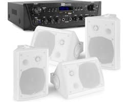 Horeca set voor binnen & buiten met Bluetooth, FM radio en mp3 - Wit