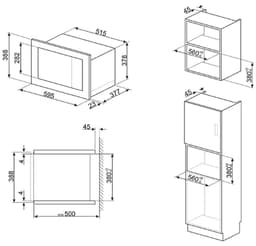 Smeg FMI425X Inbouwmagnetron met grill 25 L 900 W RVS — thumbnail 3