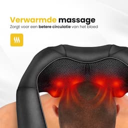 Revolt Massagekussen - Shiatsu Massage Apparaat - Elektrisch Nekmassage - Nek/Schouder/Rug Massage - Infrarood Verwarming — thumbnail 2
