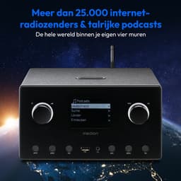 MEDION P85444 2.1 Internetradio met Subwoofer (DAB+, UKW Radio, Spotify Connect, WLAN, Bluetooth, Streaming, Equalizer, kleurendisplay, USB, AUX, wekker, sluimerfunctie, slaaptimer) zwart — thumbnail 2