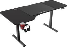 Game bureau Stryn zit sta elektrisch 160x60/75x72-117 cm zwart pro.tec — thumbnail 1