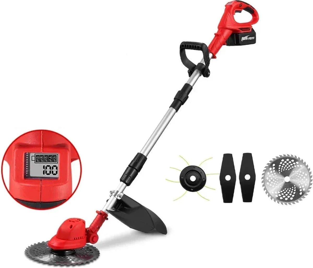 ONEVAN Kantenmaaier - Grastrimmer - Bosmaaier - Incl. 2 accu's en lader — afbeelding 1
