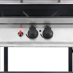vidaXL Gasbarbecue met 3-laags zijtafel zwart en zilverkleurig — thumbnail 5