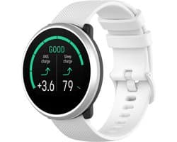 Siliconen Smartwatch bandje - Geschikt voor  Polar Ignite siliconen bandje - wit - Horlogeband / Polsband / Armband