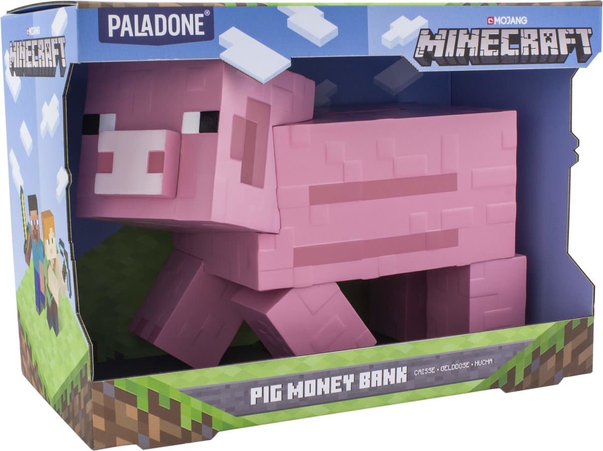 Minecraft Spaarpot Pig – 20 cm Geldkistje, Gaming Decoratie — afbeelding 1