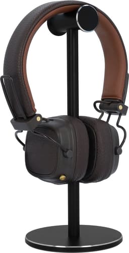 QUVIO Koptelefoonhouder - Headset Stand - Koptelefoon standaard - Koptelefoon houder - Hoofdtelefoon houder - Hoofdtelefoonhouder - Zwart - Metaal - 10 x 10 x 23,5 cm (lxbxh) — thumbnail 1