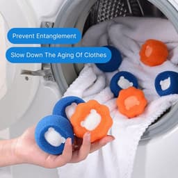 8x Herbruikbare Haarvangers voor Wasmachine - Anti-klitten & Pluisvanger voor Honden en Kattenharen — thumbnail 3