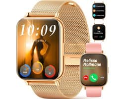 Smartwatch met Bellen, Hartslagmeter, SpO2 en 5ATM Waterdicht - Geschikt voor Heren en Dames
