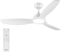 Philips Fixed Blade Ventilator met LED lamp - Diameter: 132cm - 2650 Lumen - Instelbaar wit licht van 3000K tot 6500K - Dimbaar tot 5% - Inclusief afstandsbediening - Wit — thumbnail 1