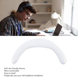 Vervangende hoofdbandafdekking voor Inzone H7 en H9 headsets - Wit - Comfortabele bescherming tegen slijtage. — thumbnail 4