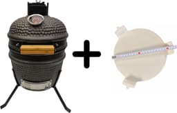 Compleet - Own Grill 13 inch kamado barbecue V1 zwart met heatdeflector — thumbnail 1