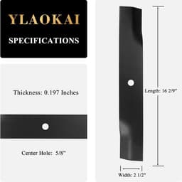 Maaimessen Set - Reserveonderdelen Gazon - Grasmaaien Onderhoud - 3 Stuks Inhoud - 48 inch Dek — thumbnail 4