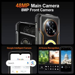 DOOGEE Fire 5 Ultra Robuuste Smartphone - 32GB RAM 256GB ROM - Gemini AI - 13000 mAh - IP68/IP69K Outdoor telefoon - 6,6 inch 90 Hz - Android 15 - NFC GPS - Zwart — thumbnail 2