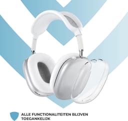 Shieldcase Beschermset geschikt voor Apple Airpods Max 1/2 - Siliconen covers / bescherming - 4 delige set - Hoofdband cover - Oorkap Beschermers & Reishoes - 4 in 1 set - Transparant — thumbnail 2