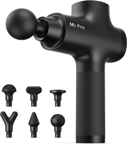 OPOVE M3 Pro 2 massagepistool, massagepistool, led-display, 2500 omw/min, masagegistpistool met 5 standen, 2600 mAh accu, 12 mm amplitude voor het verlichten van spierpijn, zwart — thumbnail 1