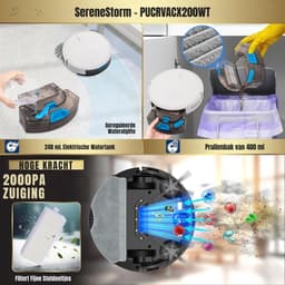 Core® Robotstofzuiger huisdieren - Robotstofzuiger - Stofzuiger - Wit - 31cm x 31cm x 8cm — thumbnail 2