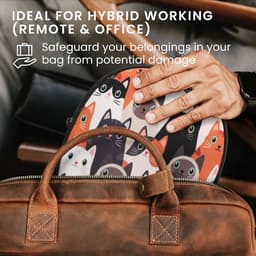 Hoofdtelefoonhoes Beschermende Tas voor Over-Ear Headset 23 x 18 cm Katten Design — thumbnail 3