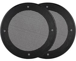 4-inch audioluidsprekers - Decoratie cirkel en metalen gaas - Luidsprekergrill voor auto - Beschermhoes - Zwart