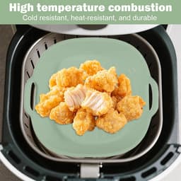 Keramische ovenschaal, 650 ml, vierkante bakvorm, 7 inch ovenvorm, keramische bakvorm met handvatten voor lasagne, vlees, groenten, voor airfryer, oven, magnetron (groen) — thumbnail 5