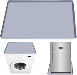Lekbak Onder Koelkast en Wasmachine 60x60cm - Siliconen Vloerbescherming met Verhoogde Rand — thumbnail 1
